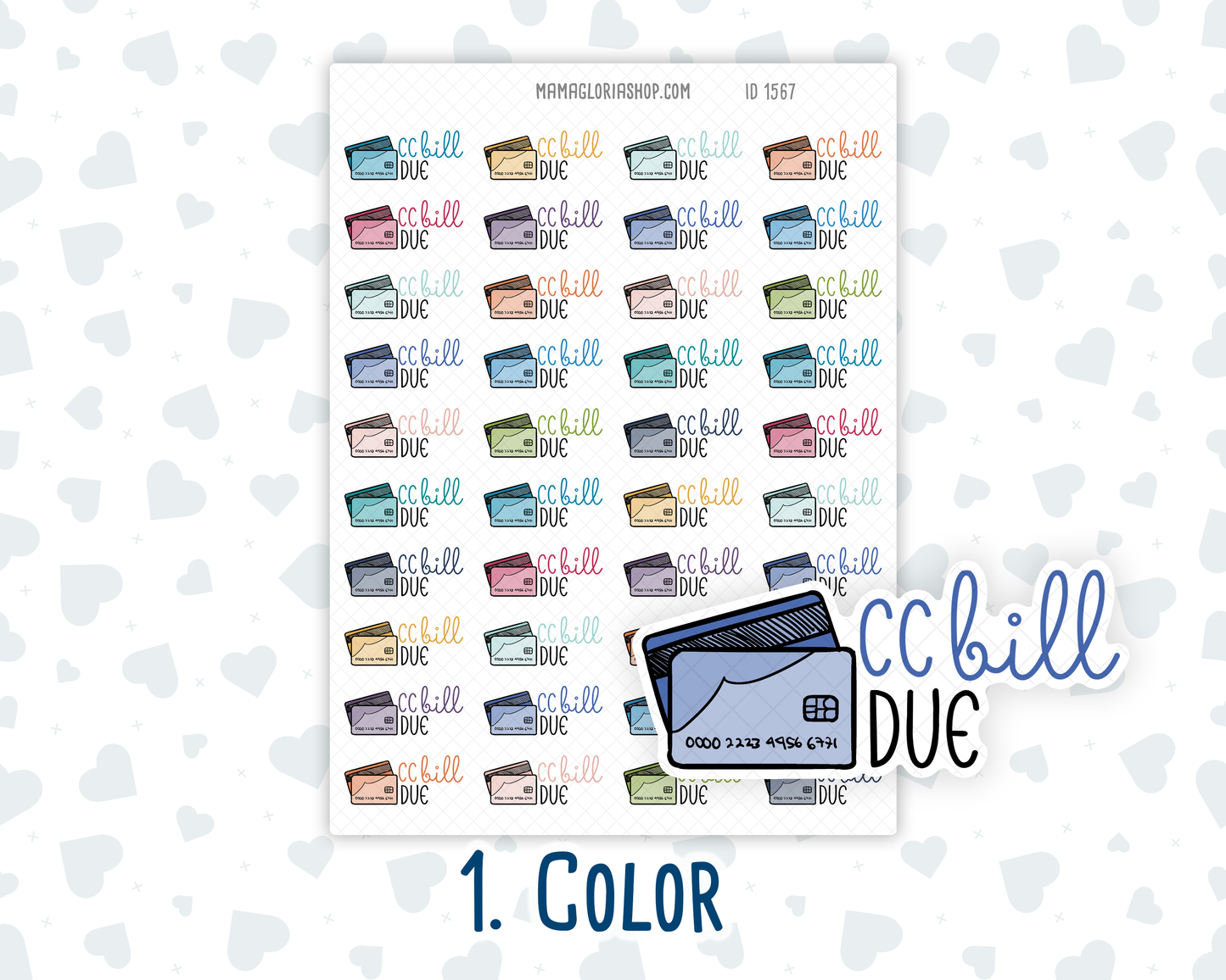 Credit Card Bill Due - Text Sticker With Icon