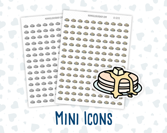 Pancake - Breakfast Reminders - Brunch - Mini Doodle Icon-Sticker