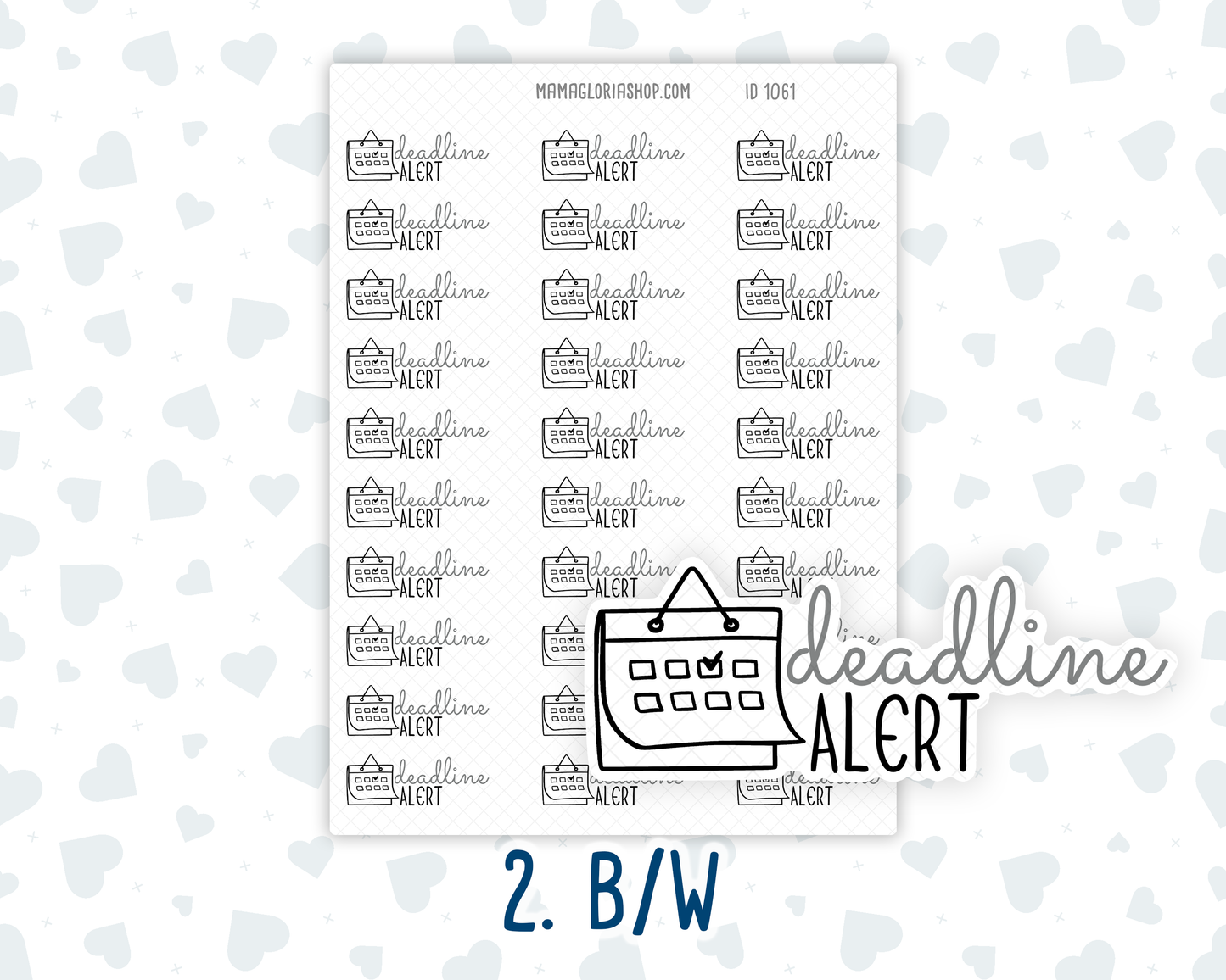 Deadline Alert - Text Sticker With Icon