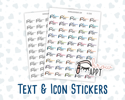 Brow Appt - Text Sticker With Icon