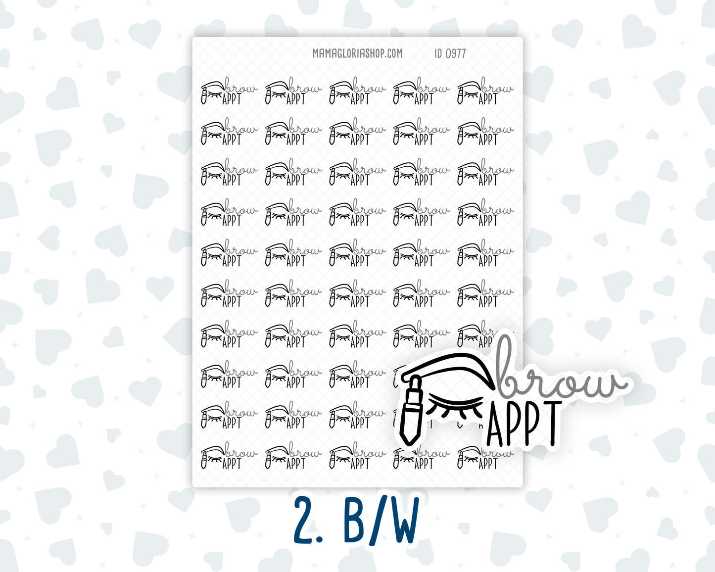 Brow Appt - Text Sticker With Icon