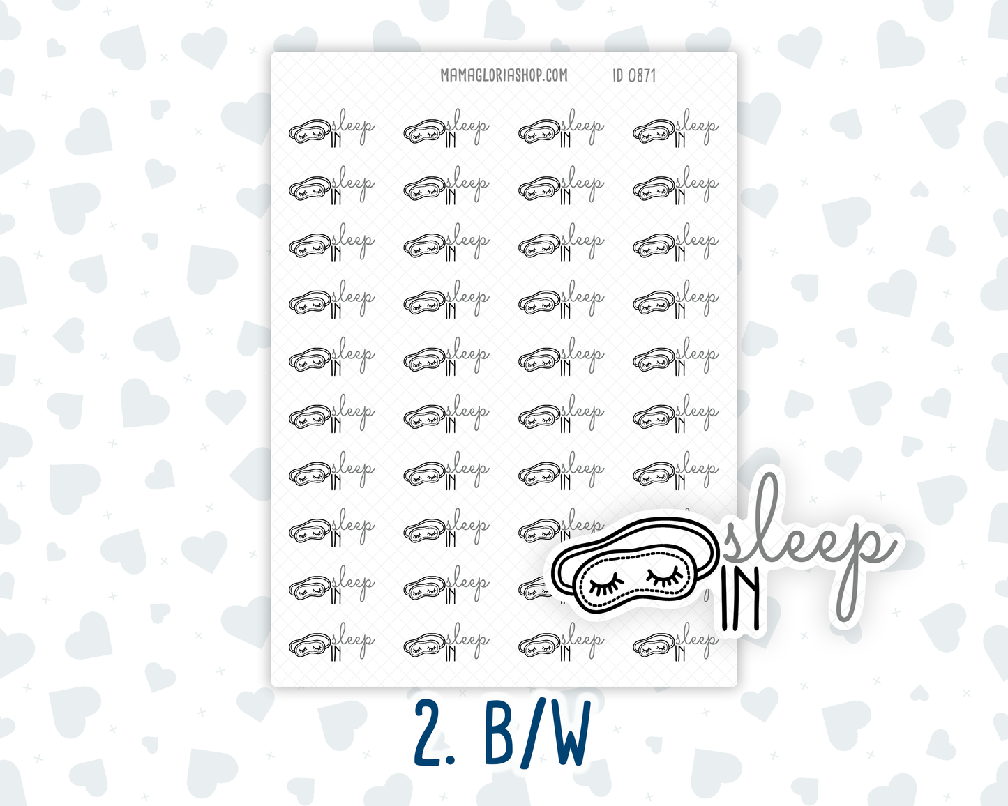 Sleep In - Text Sticker With Icon