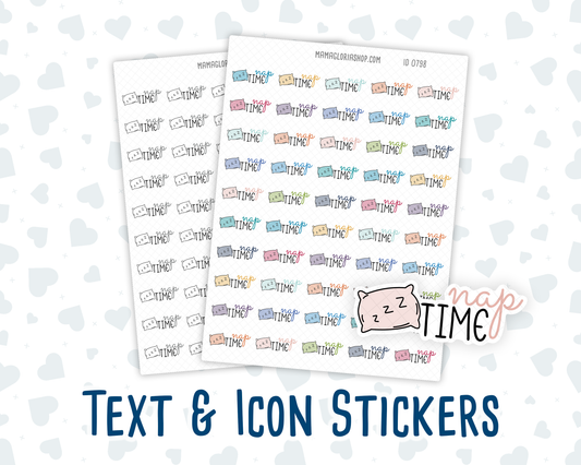 Nap Time - Text Sticker With Icon
