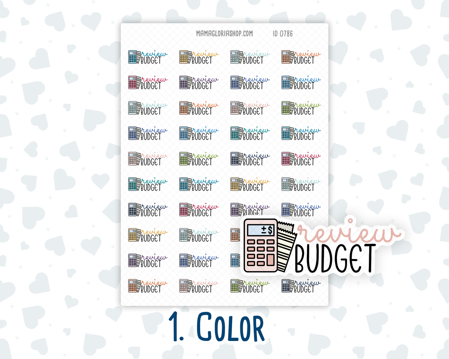 Review Budget- Text Sticker With Icon