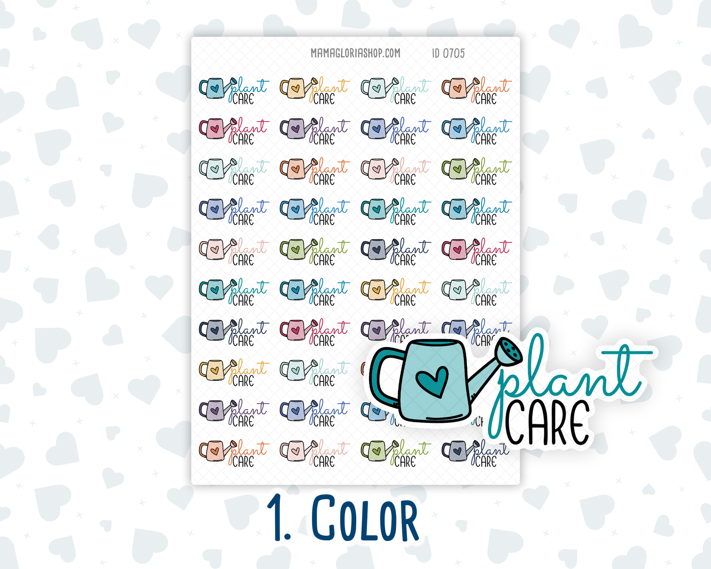 Plant Care - Text Sticker With Icon