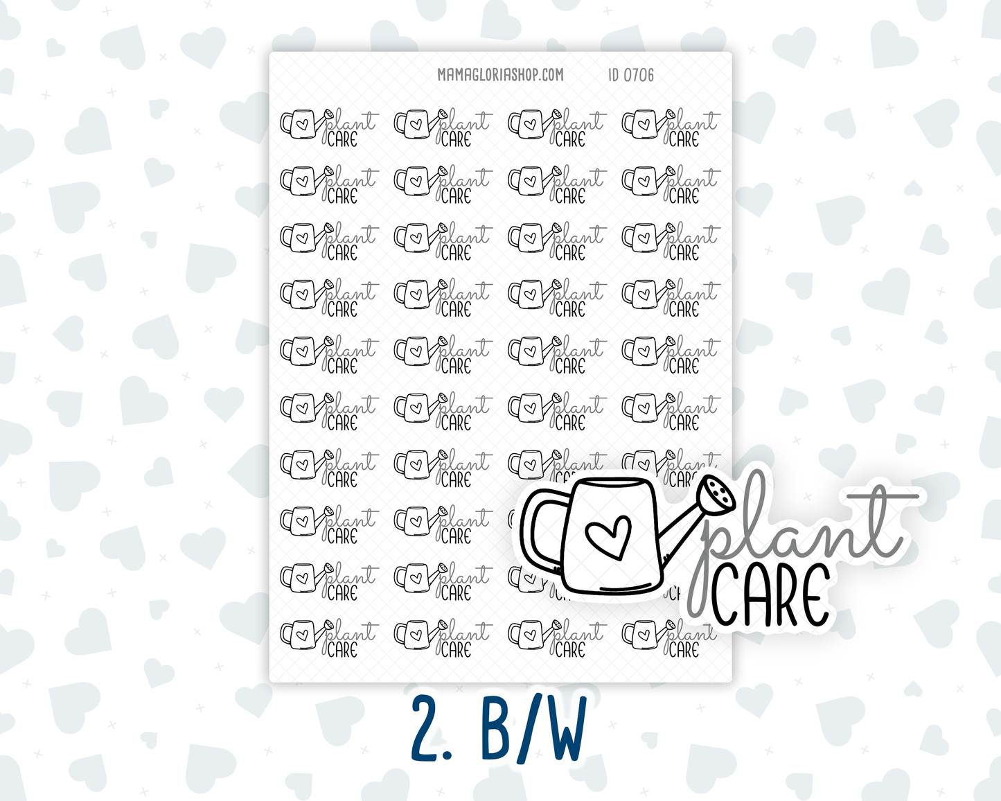 Plant Care - Text Sticker With Icon