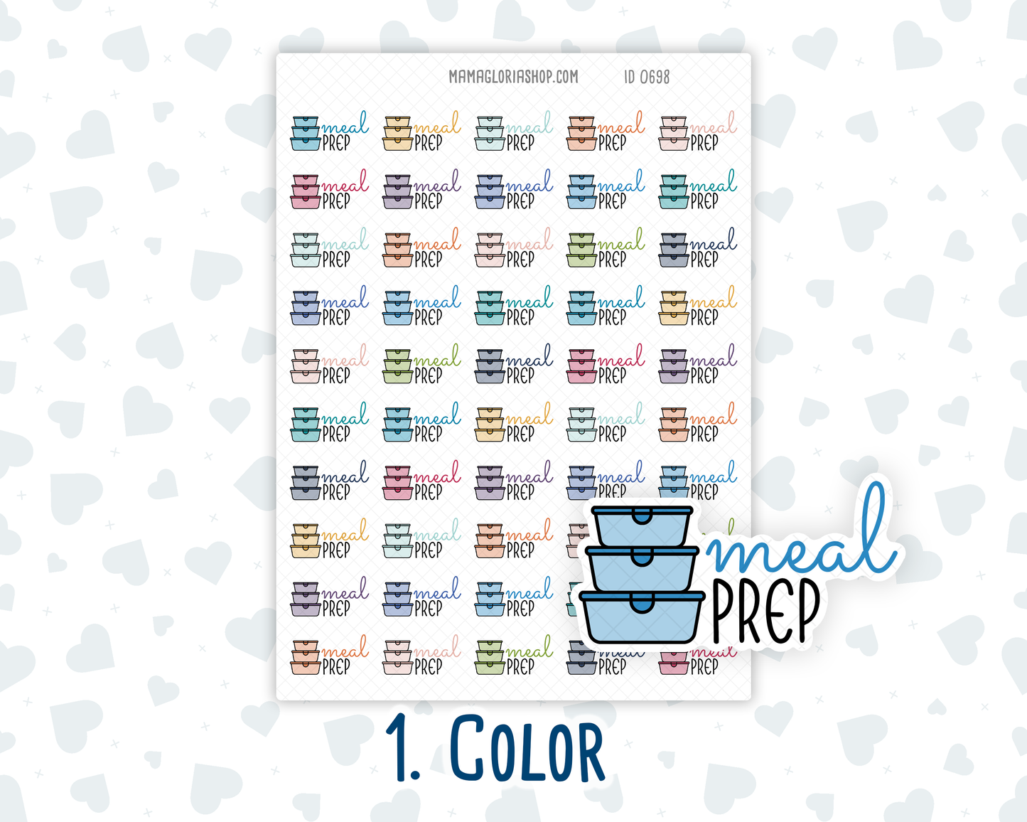 Meal Prep - Text Sticker With Icon