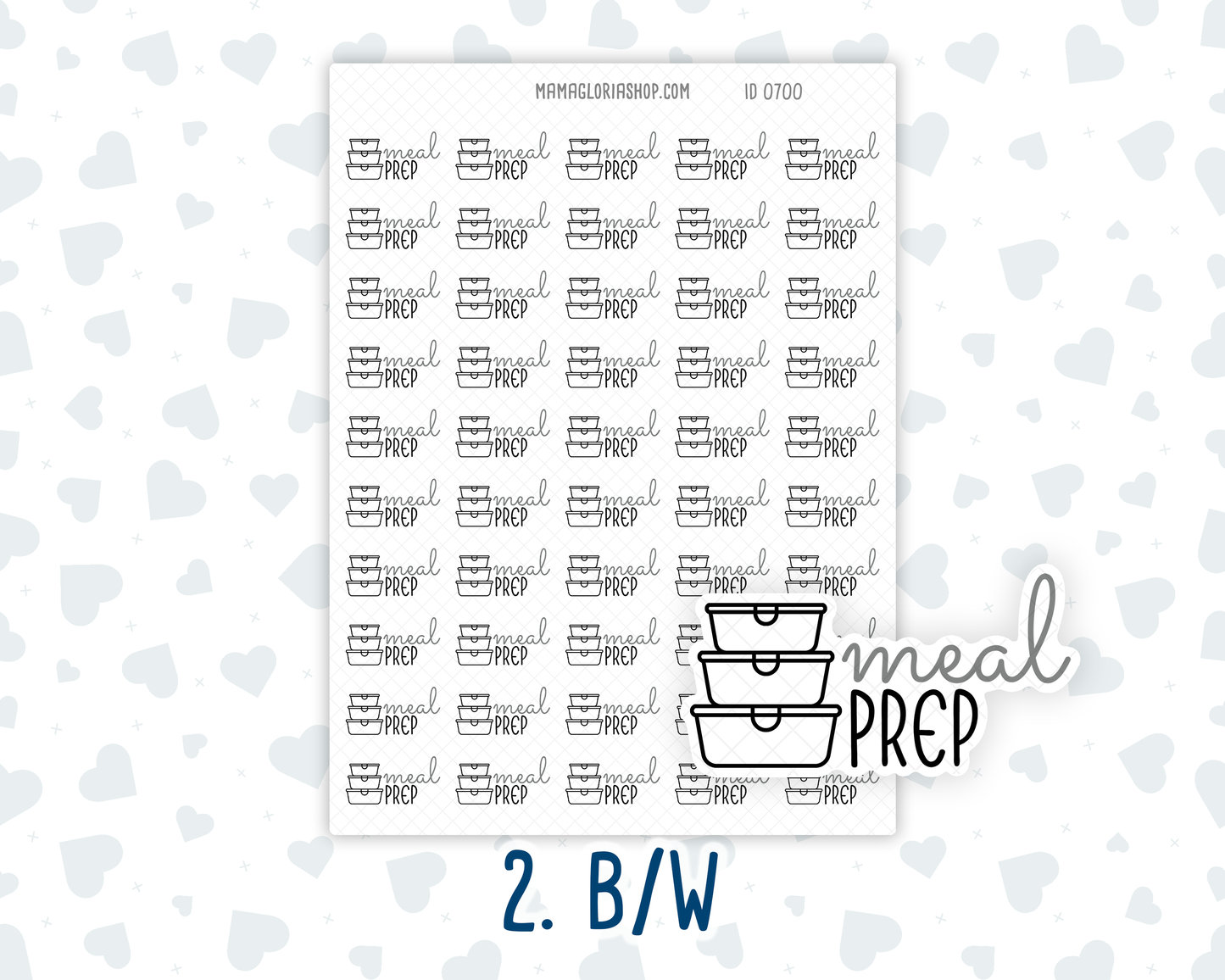 Meal Prep - Text Sticker With Icon