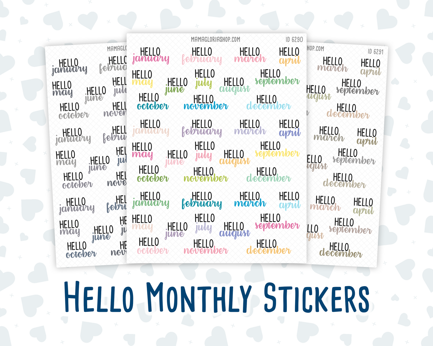 Hello Monthly Stickers - Script