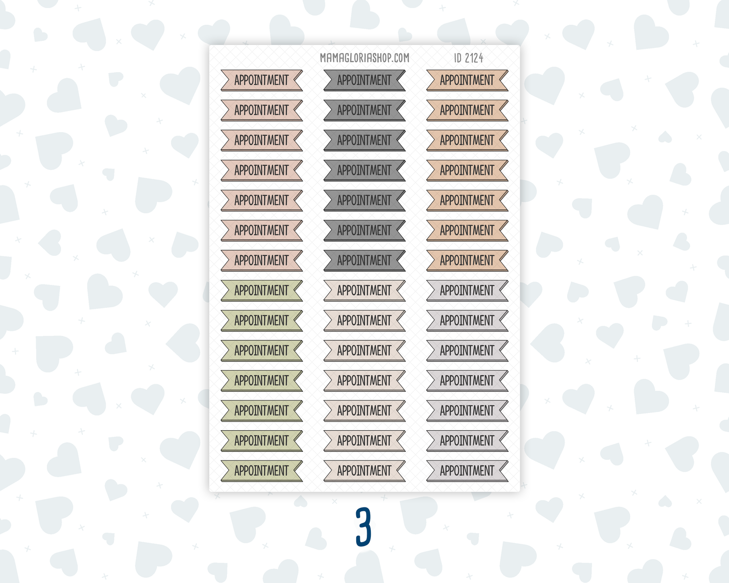 Appointment - Banner Label Stickers - Functional - For Planners – Wild Sage & Muted Slate