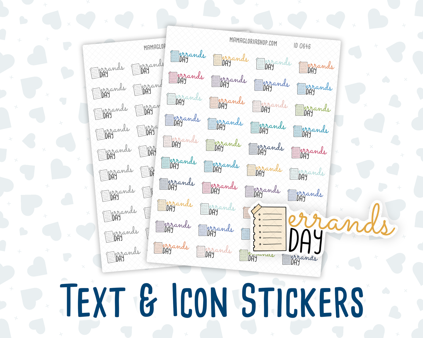 Errands Day - Text Sticker With Icon
