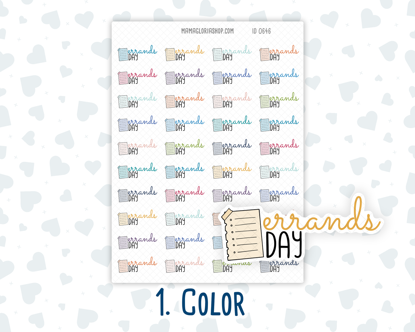 Errands Day - Text Sticker With Icon