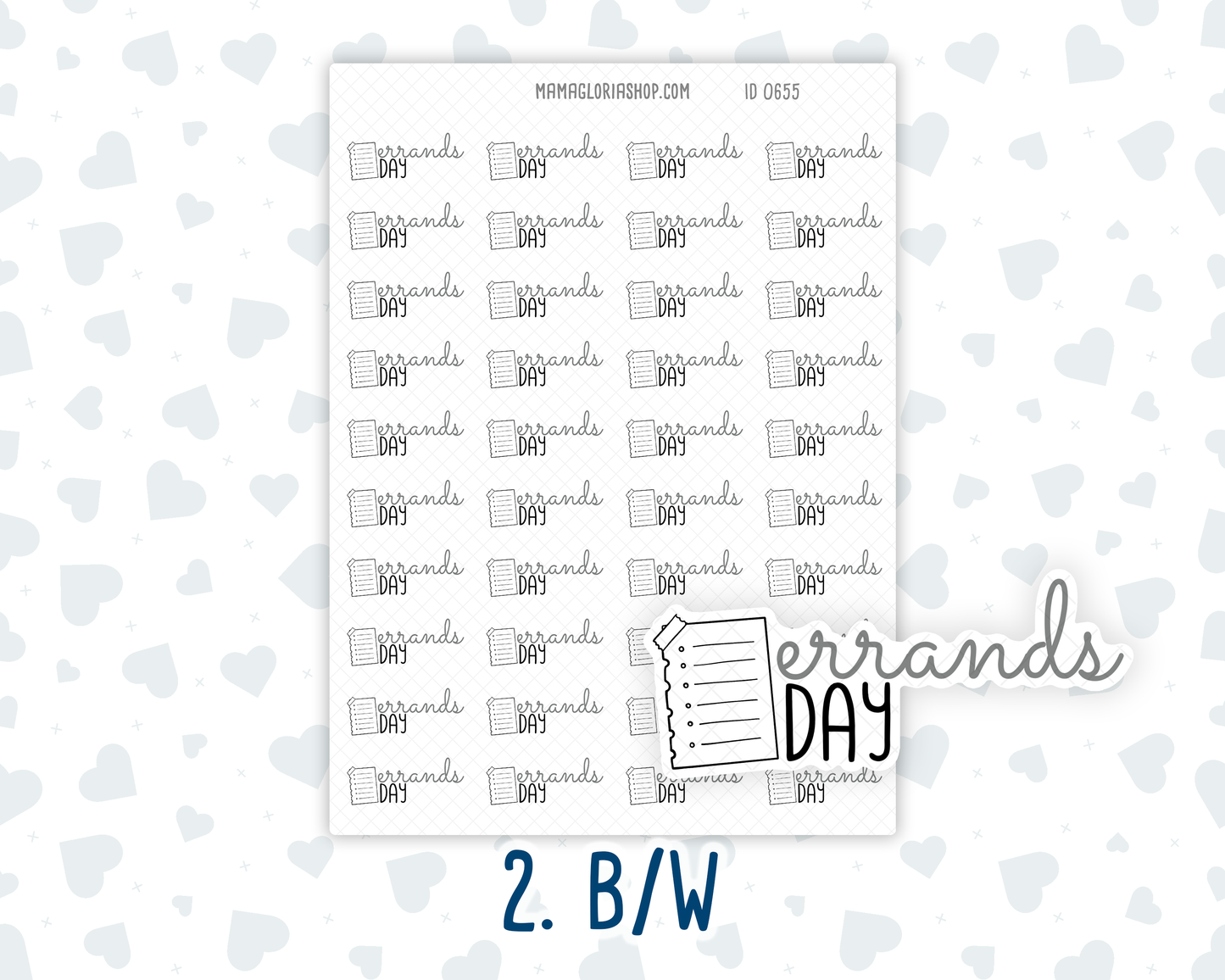 Errands Day - Text Sticker With Icon