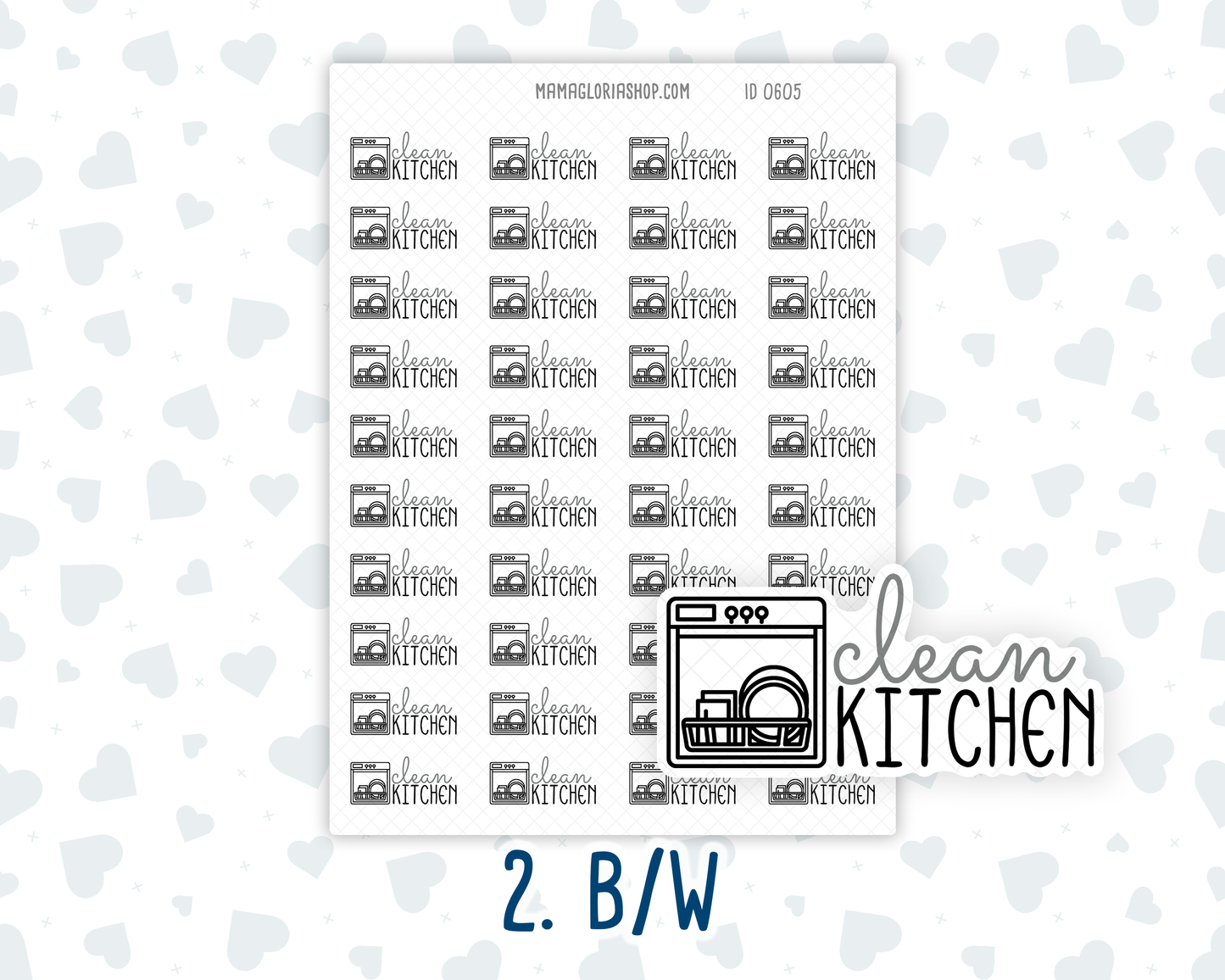 Clean Kitchen - Text Sticker With Icon