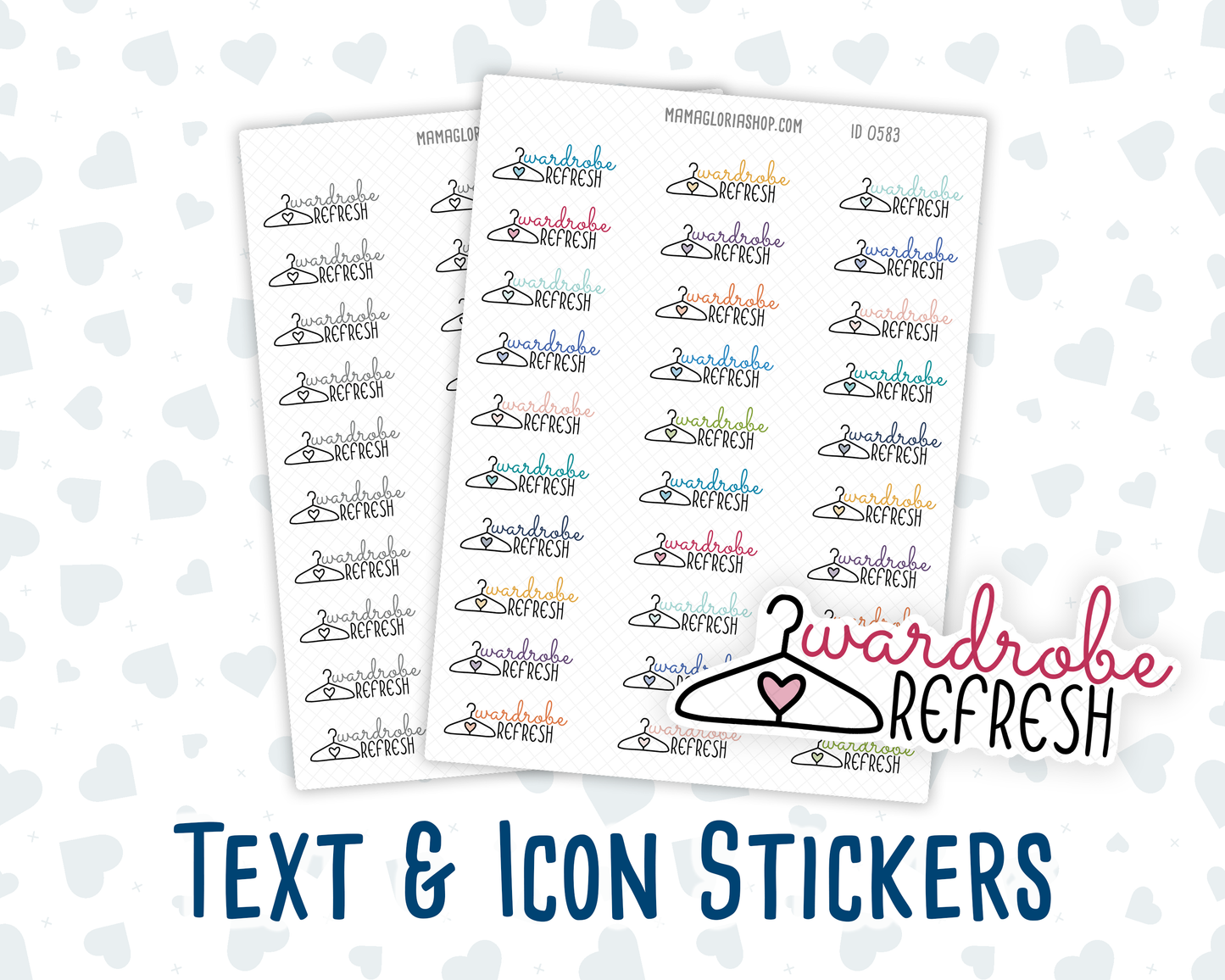 Wardrobe Refresh - Text Sticker With Icon