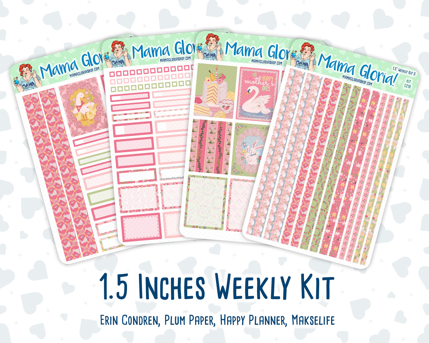 Kit 0218- 1.5" - Mother's Love - May - Weekly Kit For Vertical and Hourly Planners