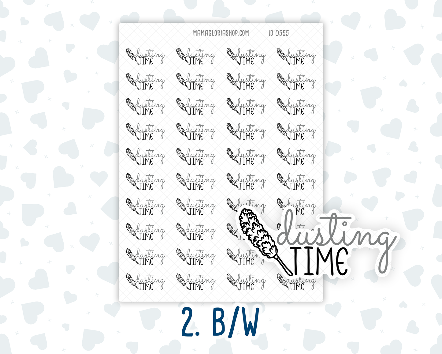 Dusting Time - Text Sticker With Icon