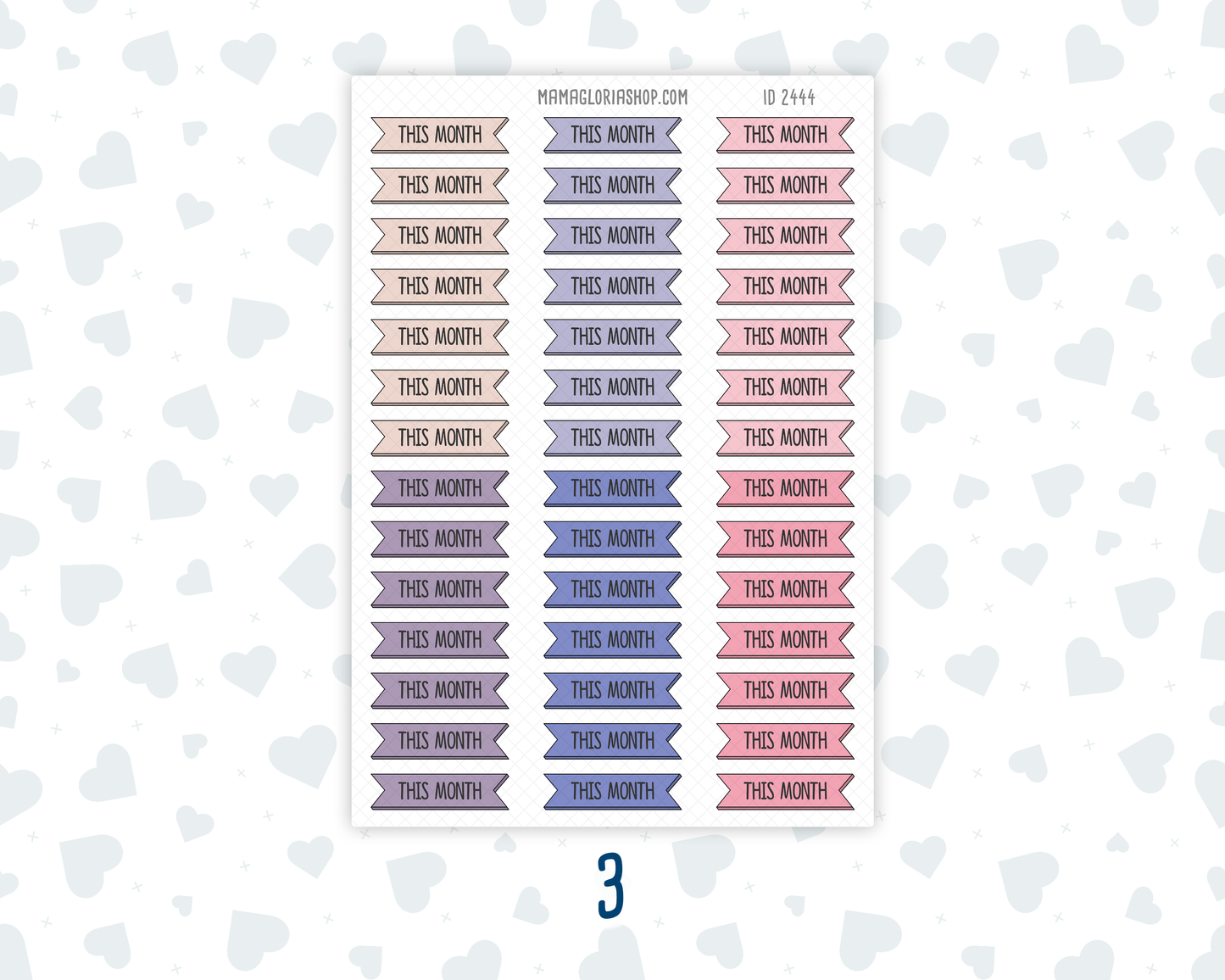 This Month - Banner Label Stickers - Functional - For Planners – Color Pop