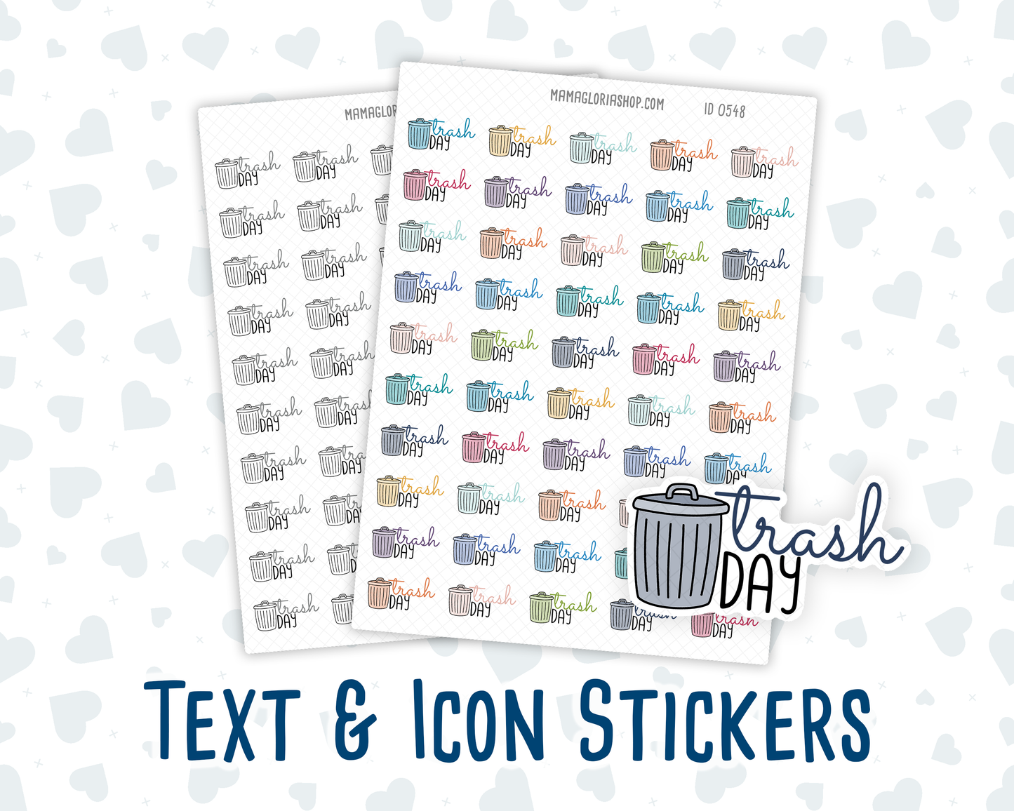 Trash Day - Text Sticker With Icon