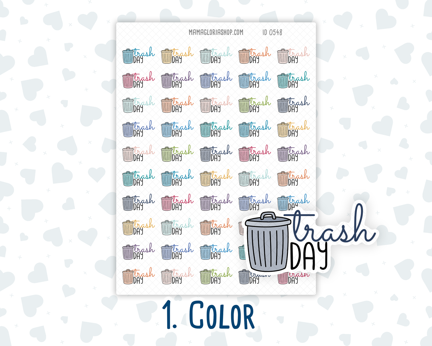Trash Day - Text Sticker With Icon
