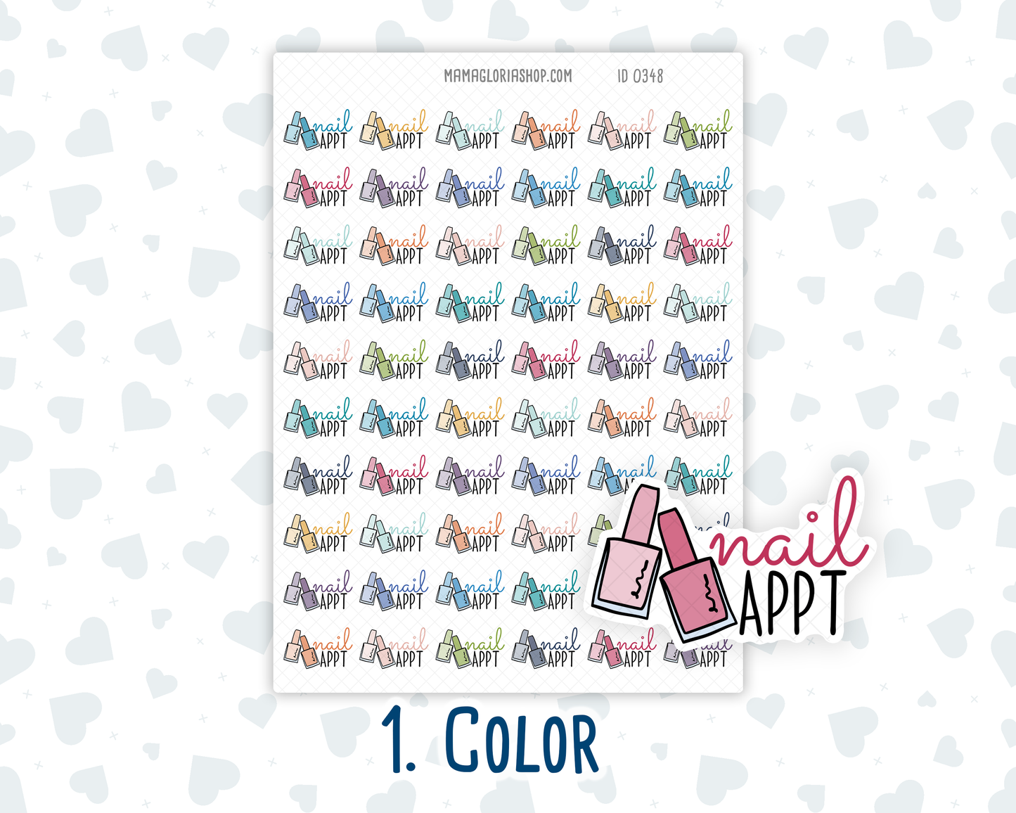 Nail Appt - Text Sticker With Icon