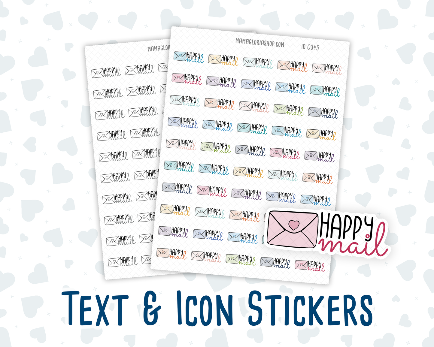 Happy Mail - Text Sticker With Icon