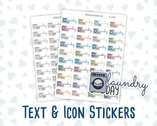 Laundry Day - Text Sticker With Icon