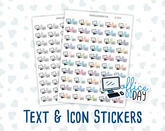 Office Day - Text Sticker With Icon
