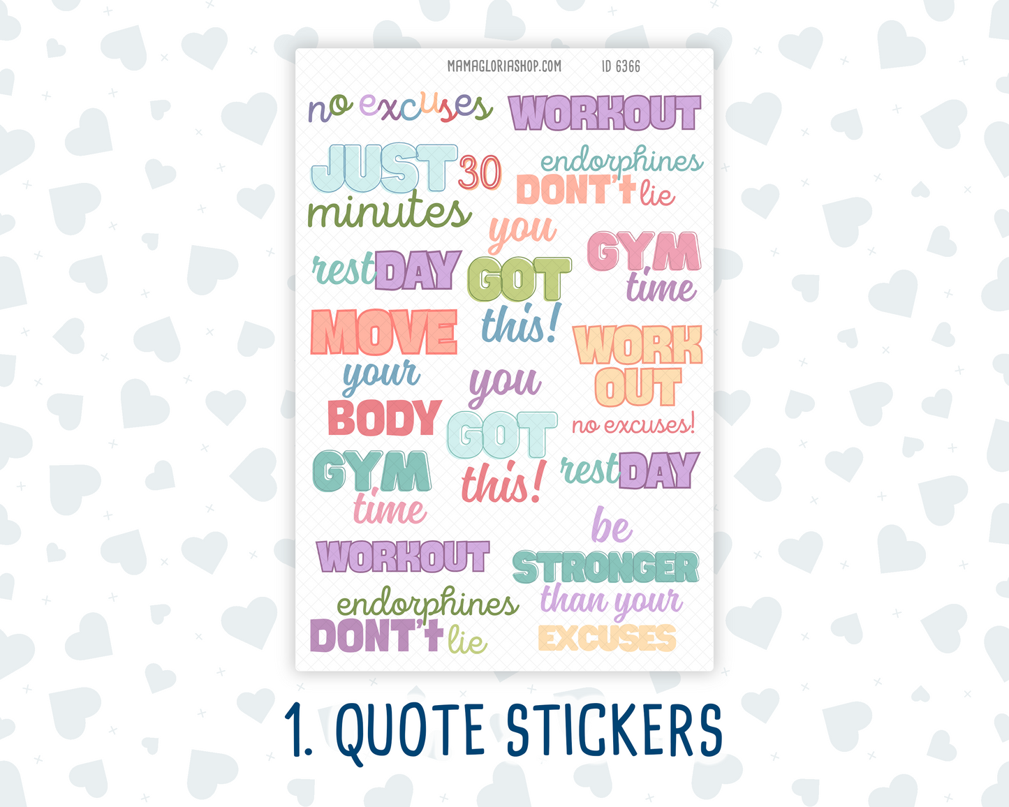 Fitness Planner Sticker Bundle
