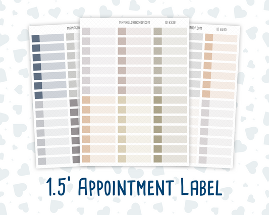 Quarter Size Appointment Labels – Wild Sage & Muted Slate