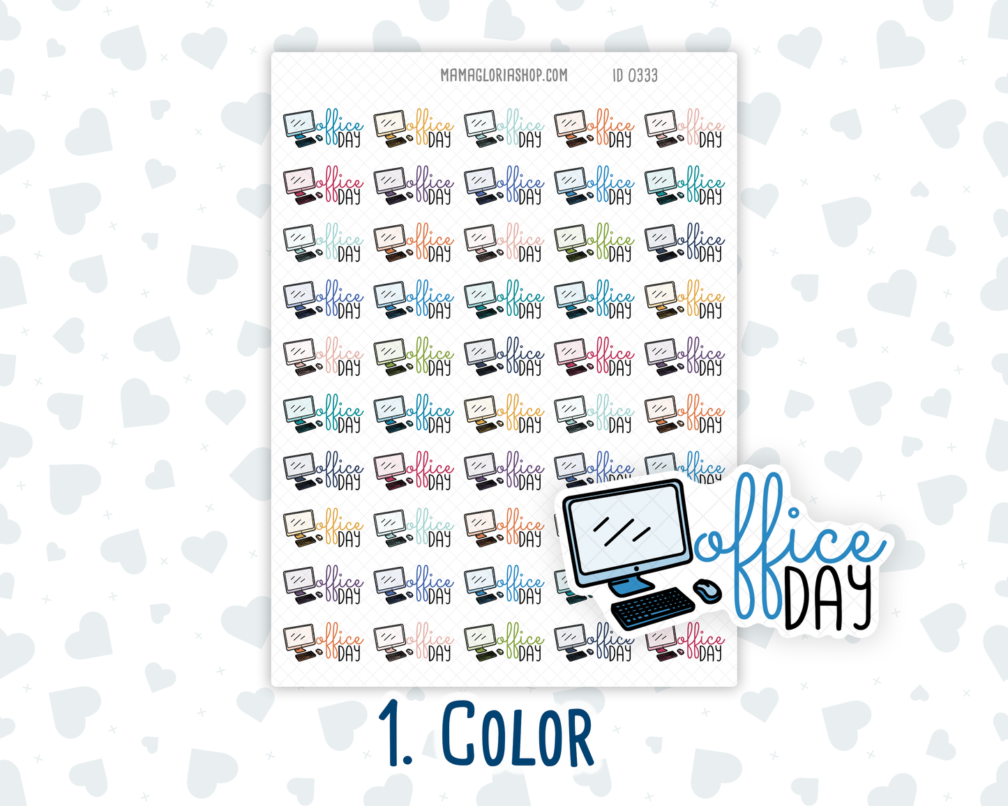 Office Day - Text Sticker With Icon