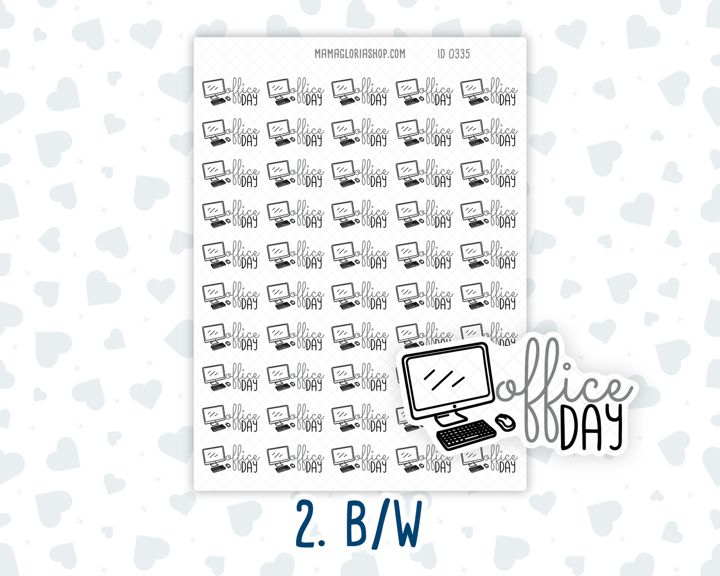 Office Day - Text Sticker With Icon
