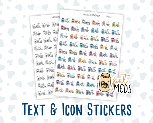 Pet Meds - Text Sticker With Icon