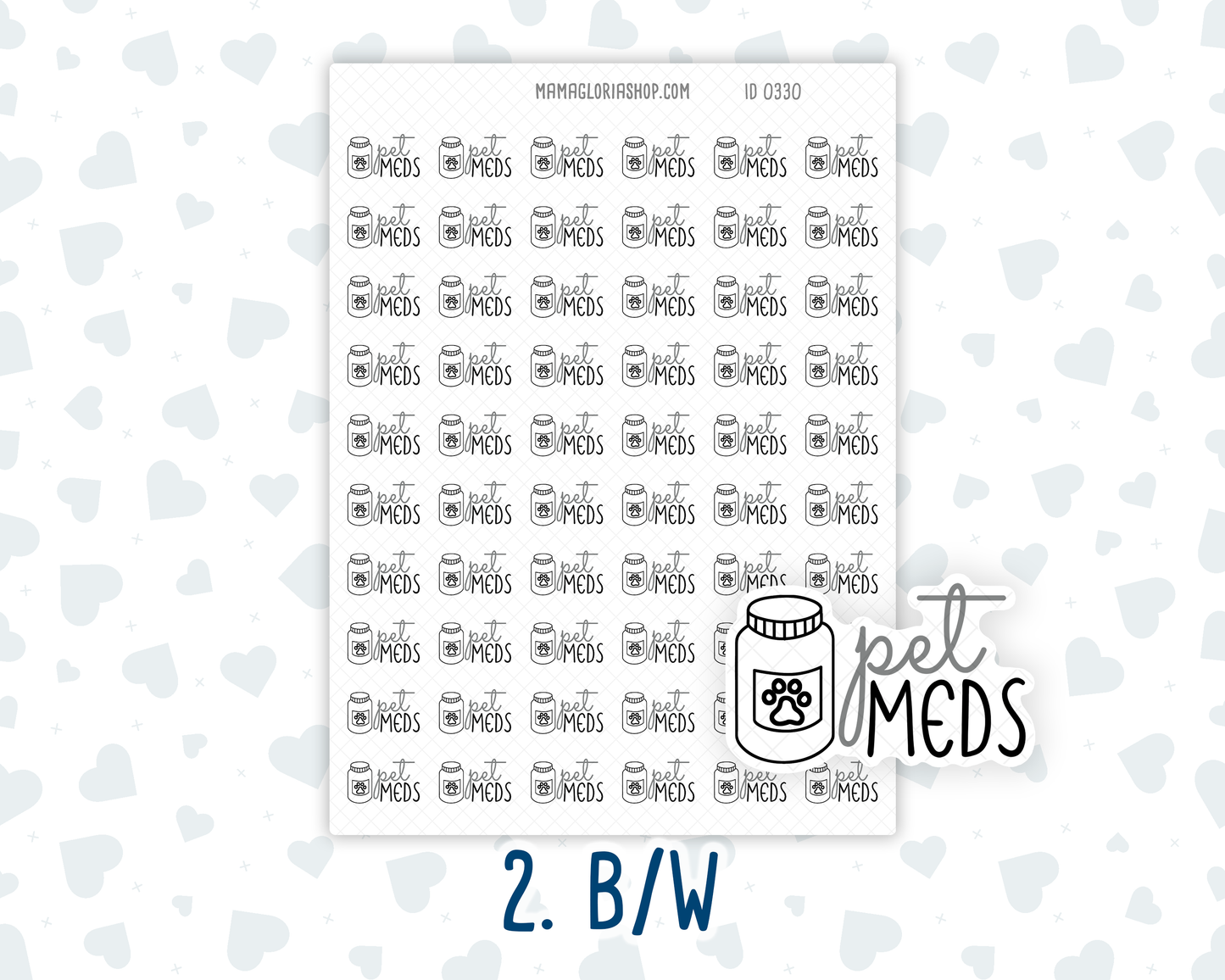 Pet Meds - Text Sticker With Icon