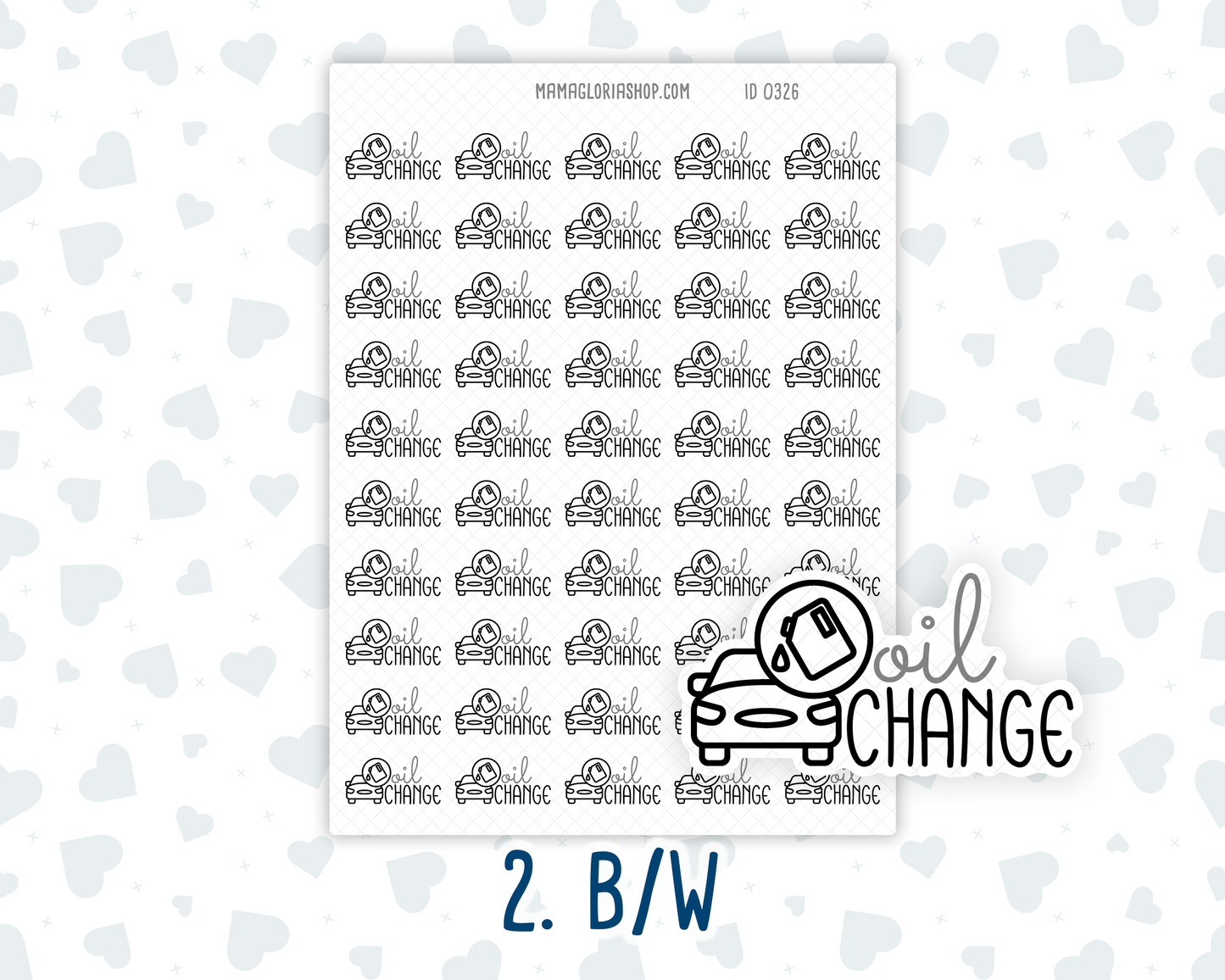 Oil Change - Text Sticker With Icon