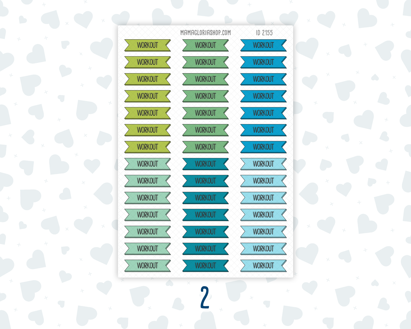 Workout - Banner Label Stickers - Functional - For Planners – Color Pop