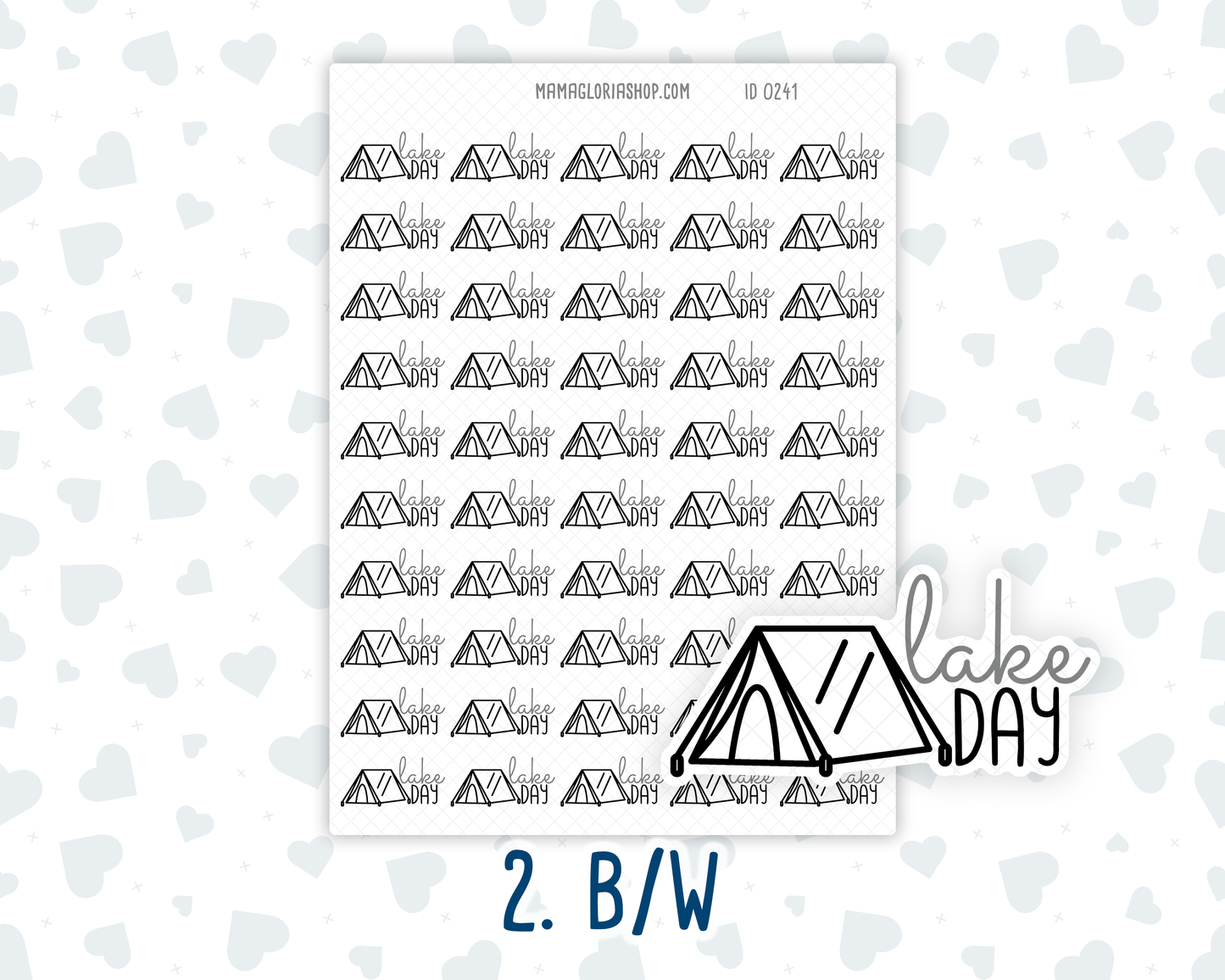 Lake Day- Text Sticker With Icon