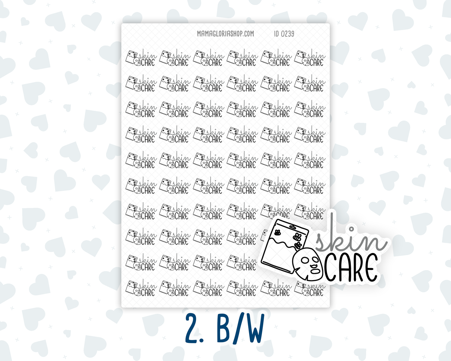 Skin Care - Text Sticker With Icon