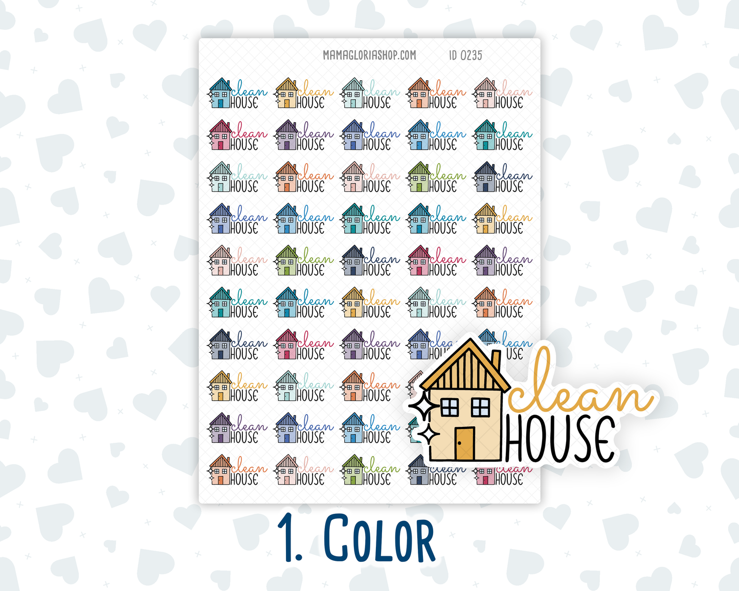 Clean House - Text Sticker With Icon