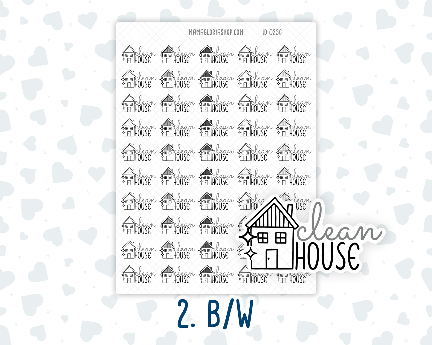 Clean House - Text Sticker With Icon