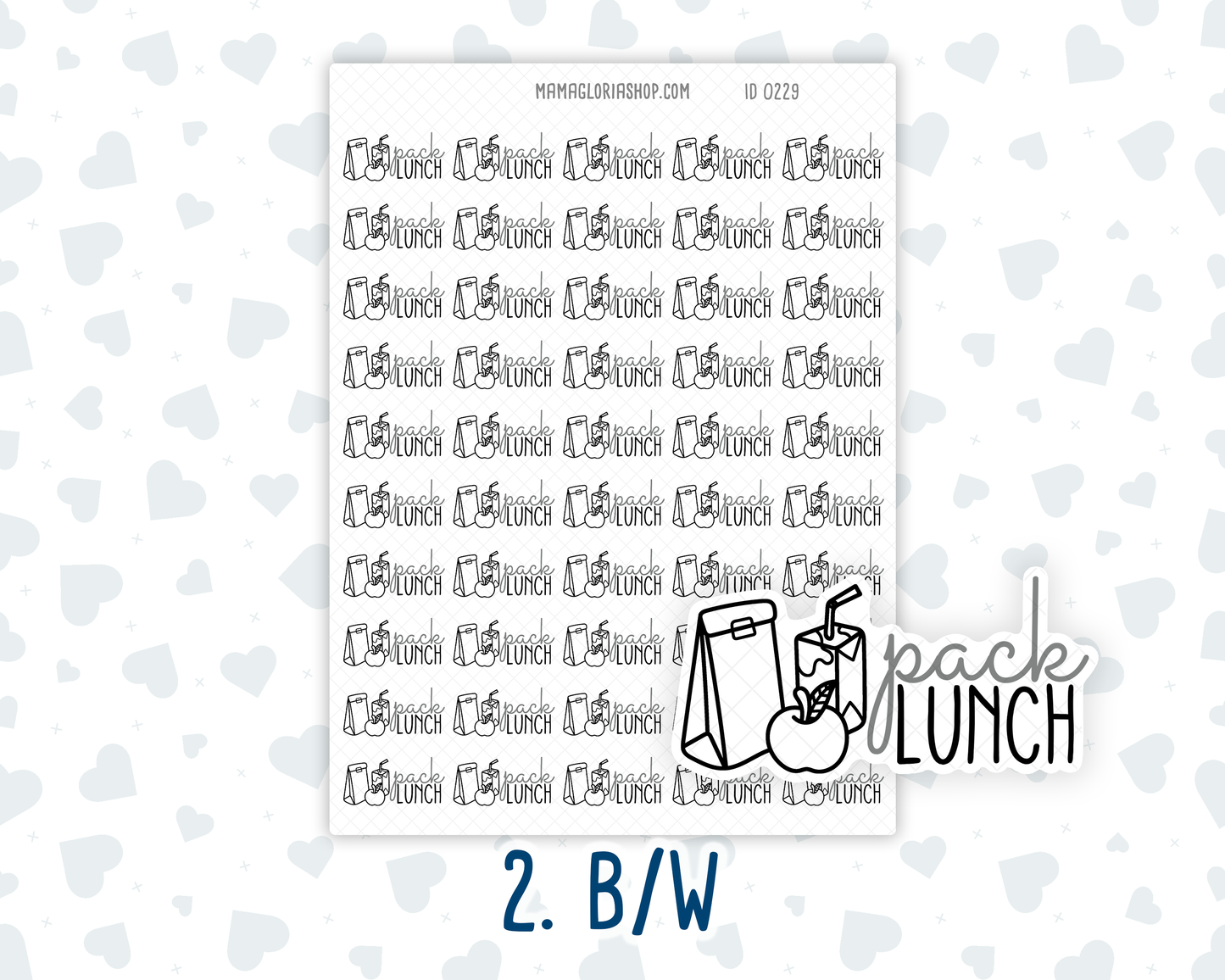 Pack Lunch - Text Sticker With Icon