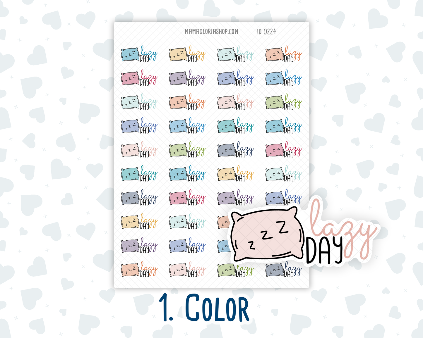 Lazy Day - Text Sticker With Icon