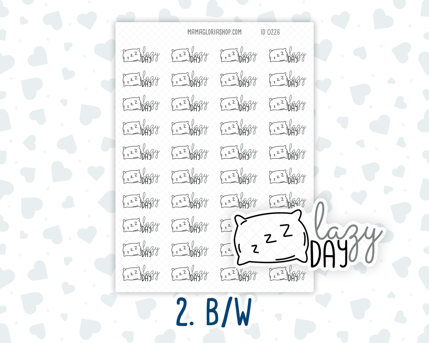 Lazy Day - Text Sticker With Icon
