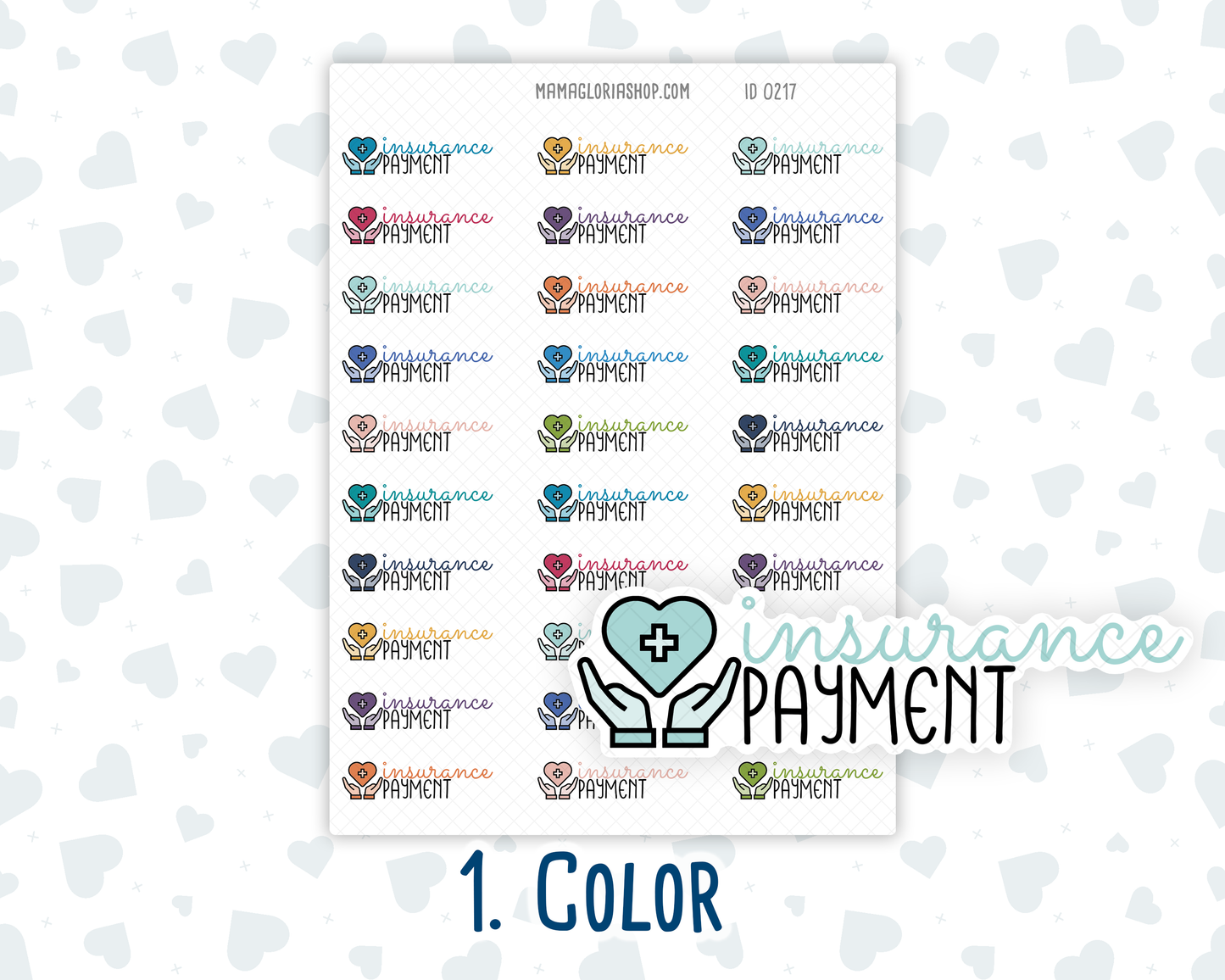 Insurance Payment - Text Sticker With Icon