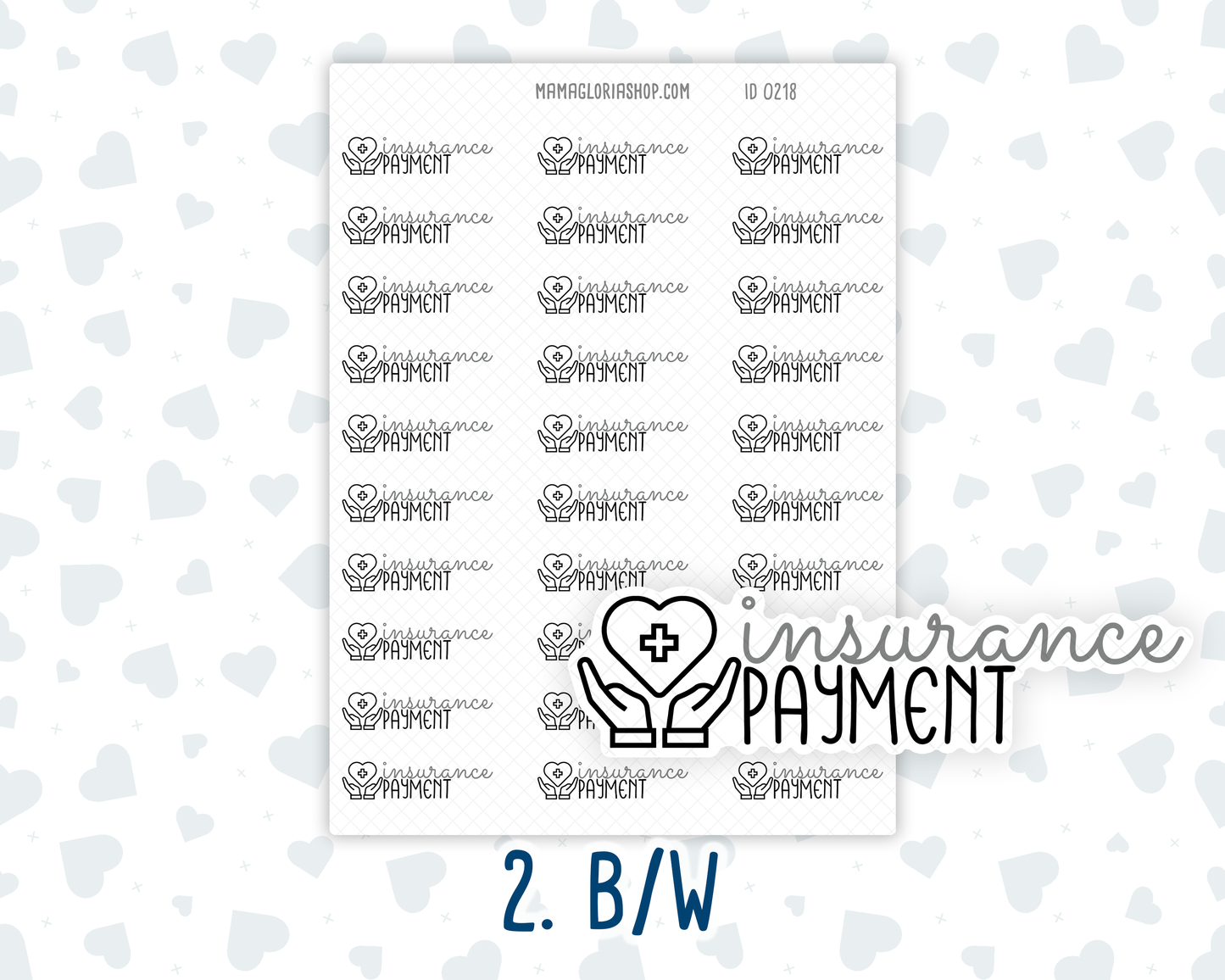 Insurance Payment - Text Sticker With Icon
