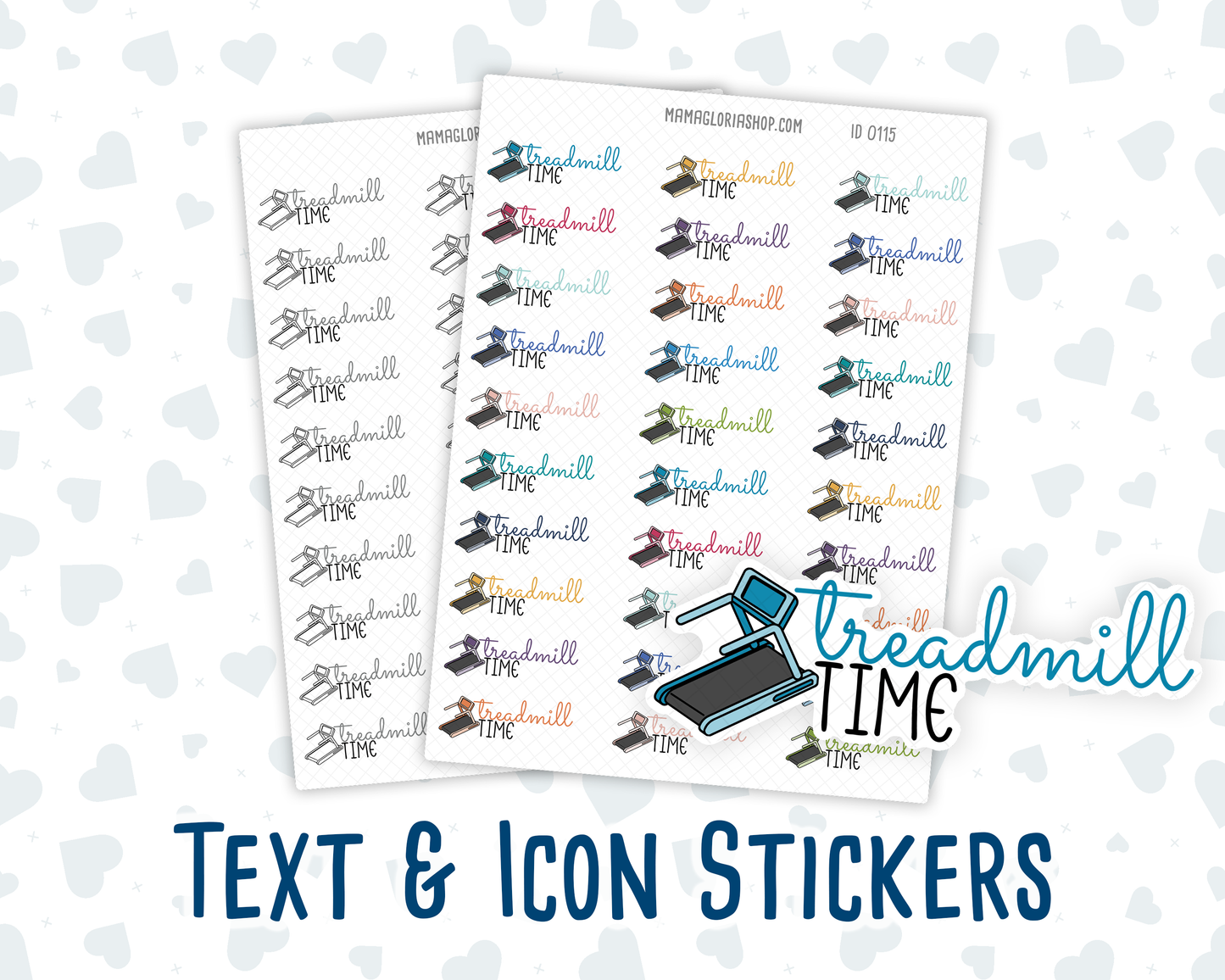 Treadmill Time - Text Sticker With Icon