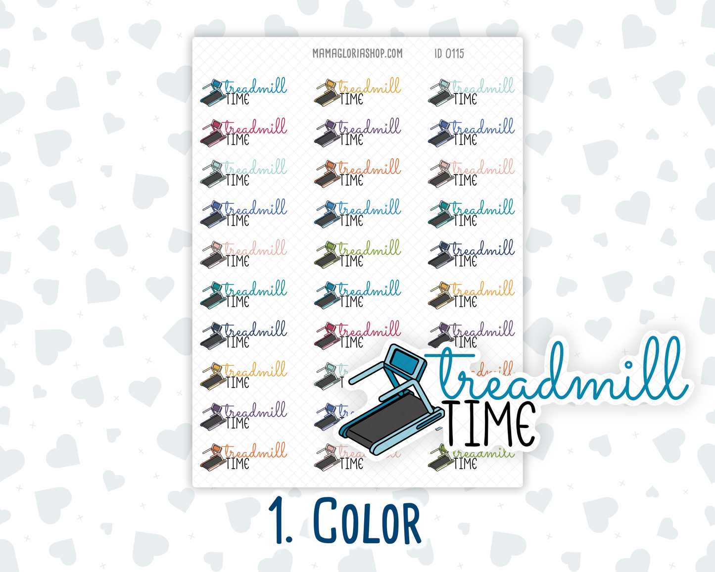 Treadmill Time - Text Sticker With Icon