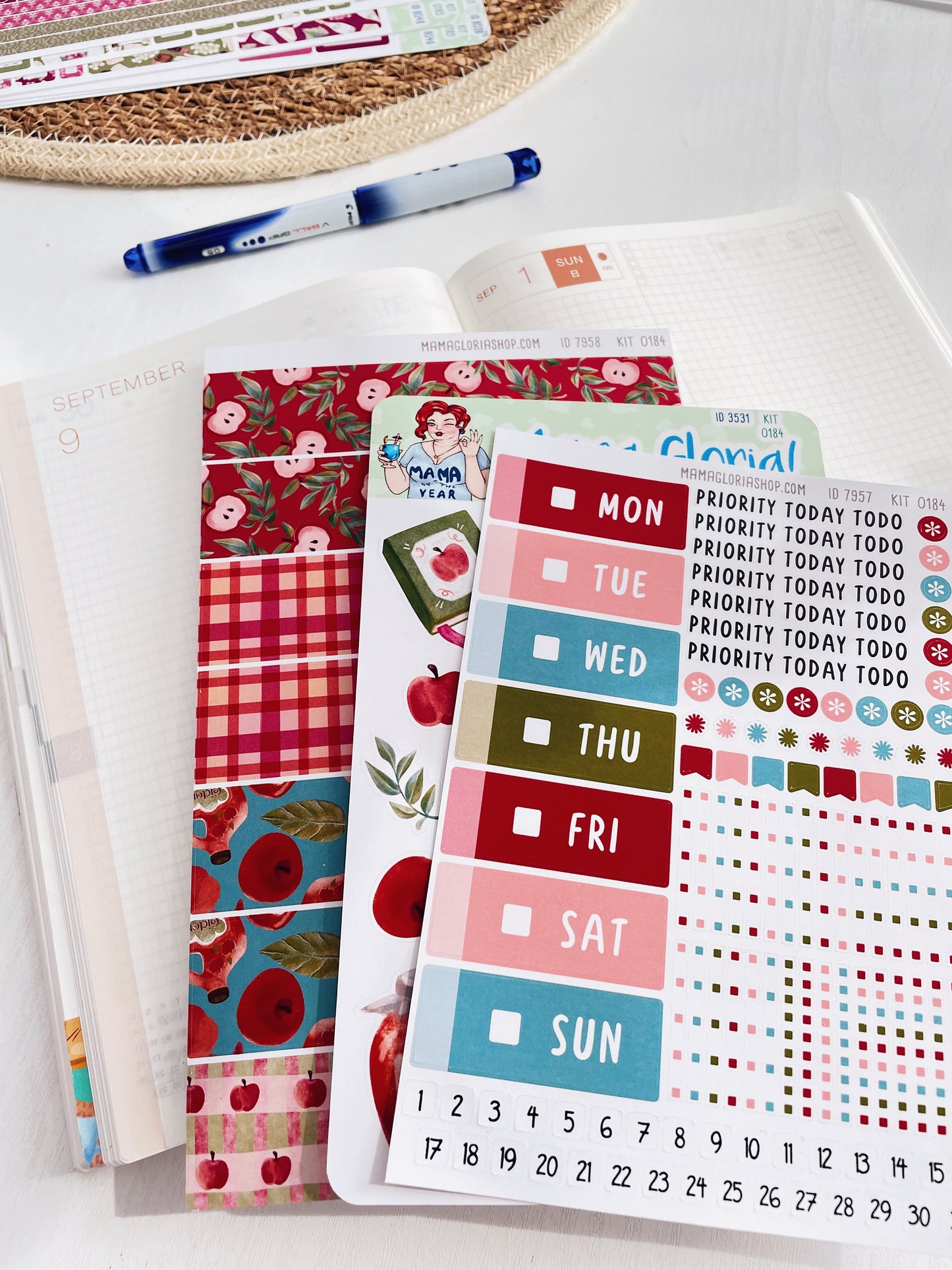 Kit 0184 Hobonichi Cousin – Daily Kit - Apple Cider - September- Autumn