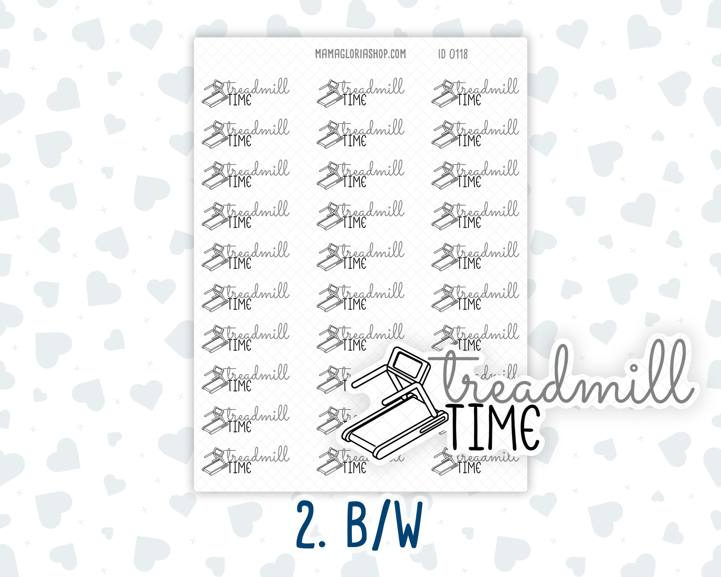 Treadmill Time - Text Sticker With Icon