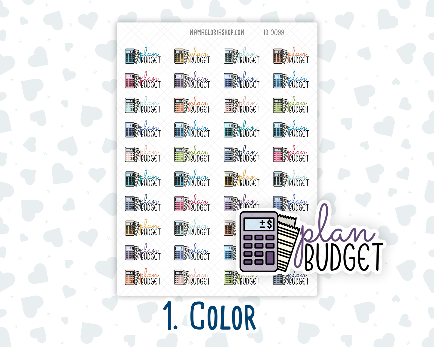 Plan Budget - Text Sticker With Icon